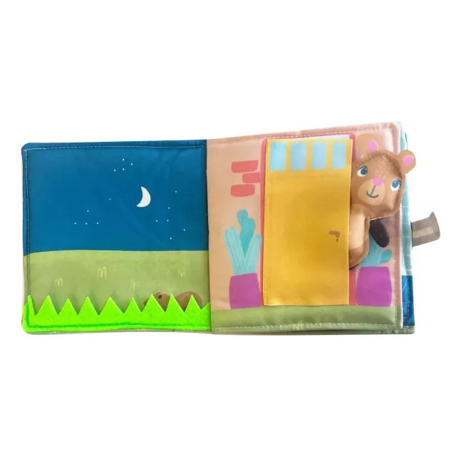 A dormir - Mini libro de escenas de tela sensorial A dormir - Mini libro de escenas de tela sensorial